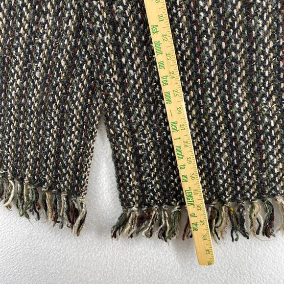 HELENA RUUTH Scarf Womens Wool Blanket Striped Handmade Ireland Vtg 11 x 64 - Picture 9 of 10